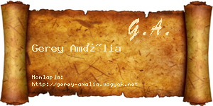 Gerey Amália névjegykártya